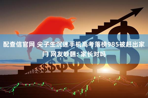 配查信官网 尖子生沉迷手机高考落榜985被赶出家门 网友吵翻: 家长对吗